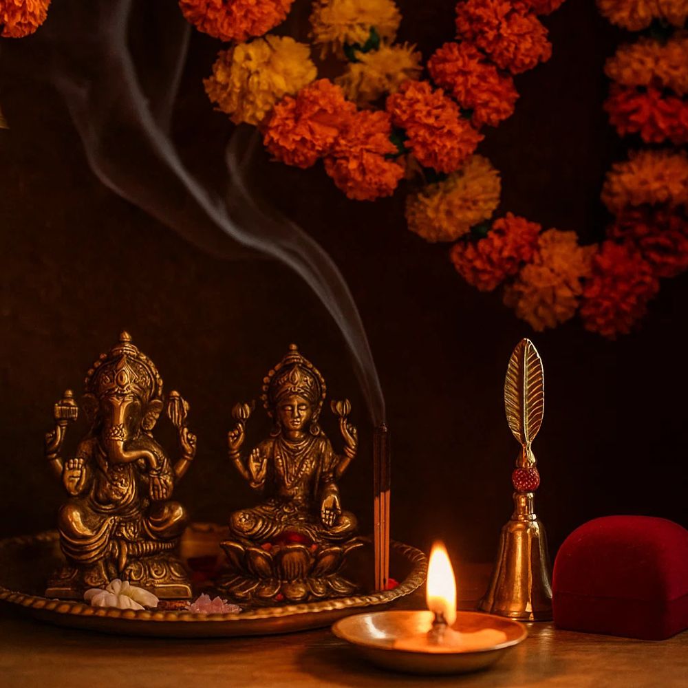 Silver Plated Rudra Bell With Sacred Rudraksha For Puja Rituals