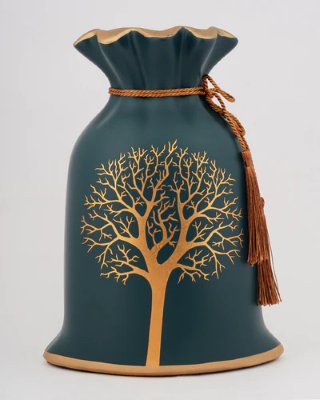 Impeccable Dark Blue Ceramic Table Decor Vase - Nestern