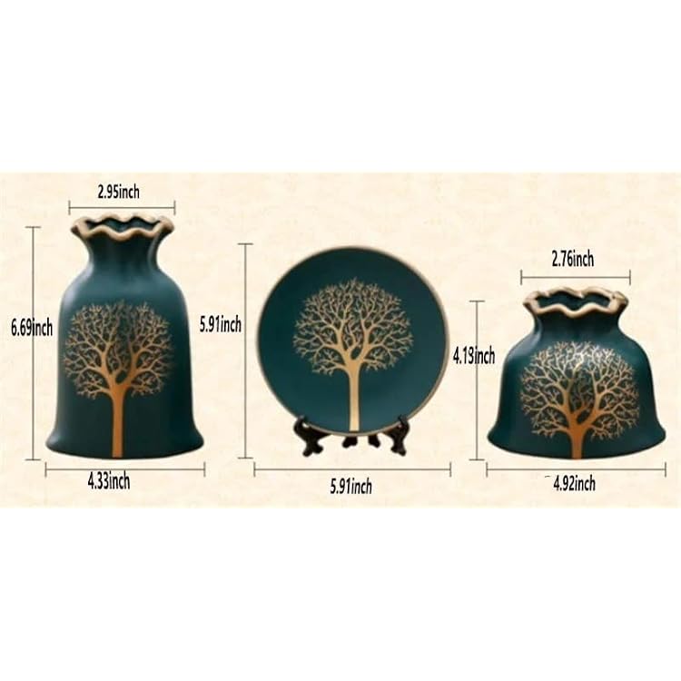 Impeccable Dark Blue Ceramic Table Decor Vase - Nestern