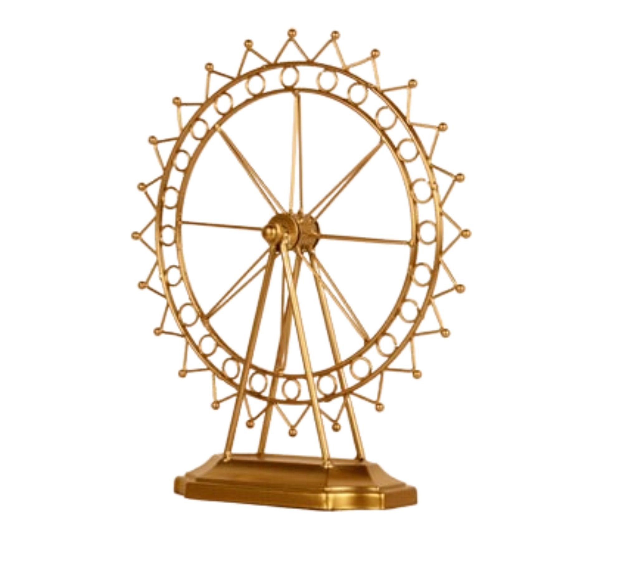 Metal Table Decor Wheel Antique - Nestern