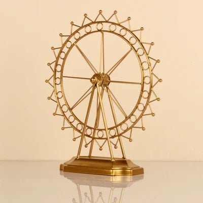 Metal Table Decor Wheel Antique - Nestern