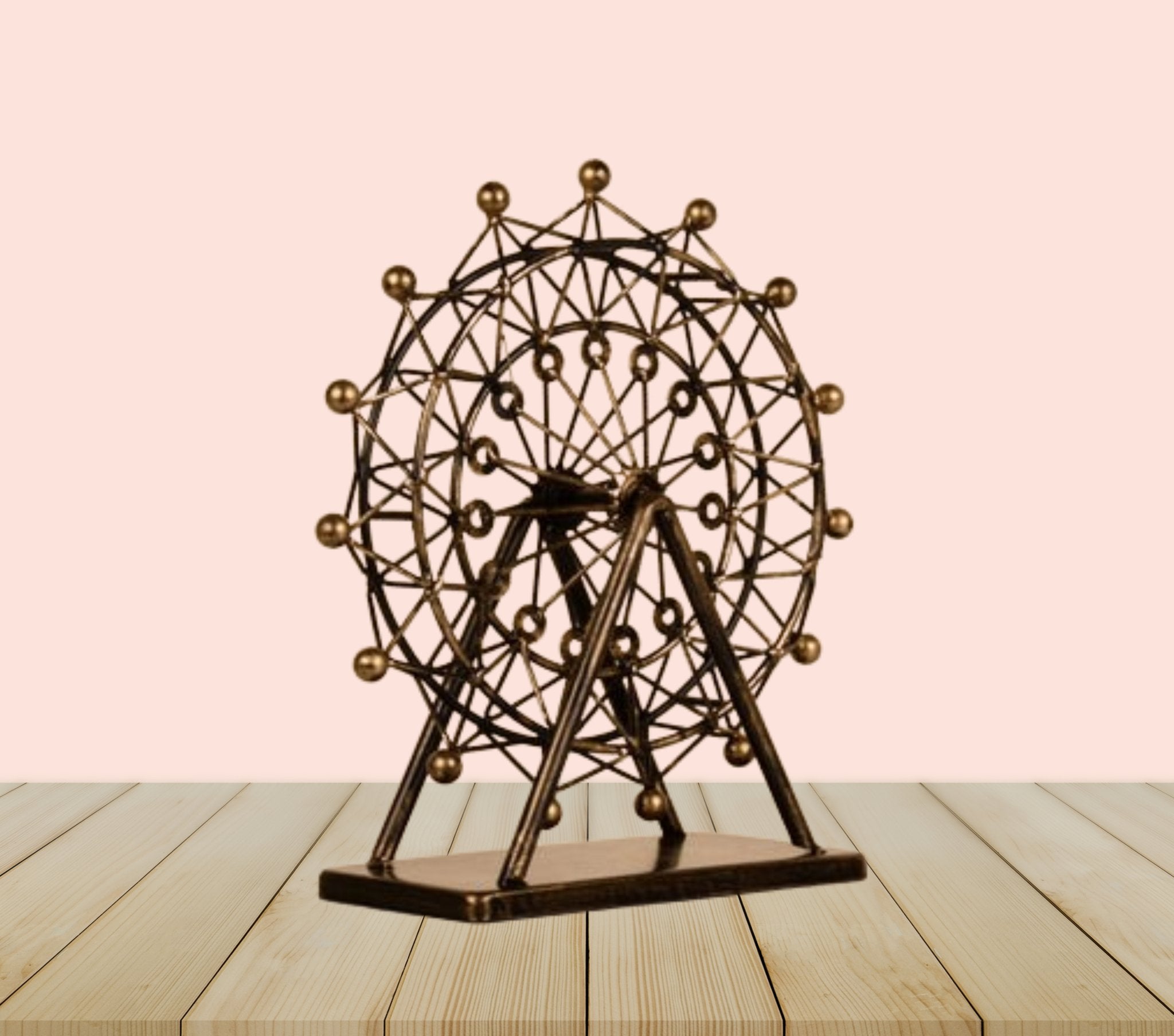 Metal Table Decor Wheel Antique - Nestern