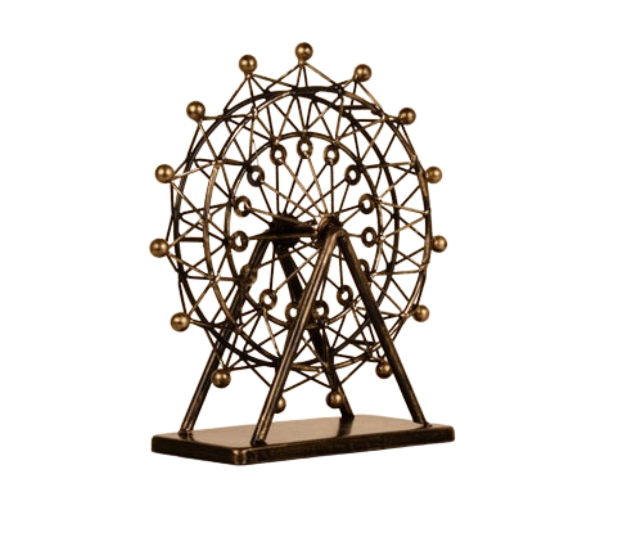 Metal Table Decor Wheel Antique - Nestern