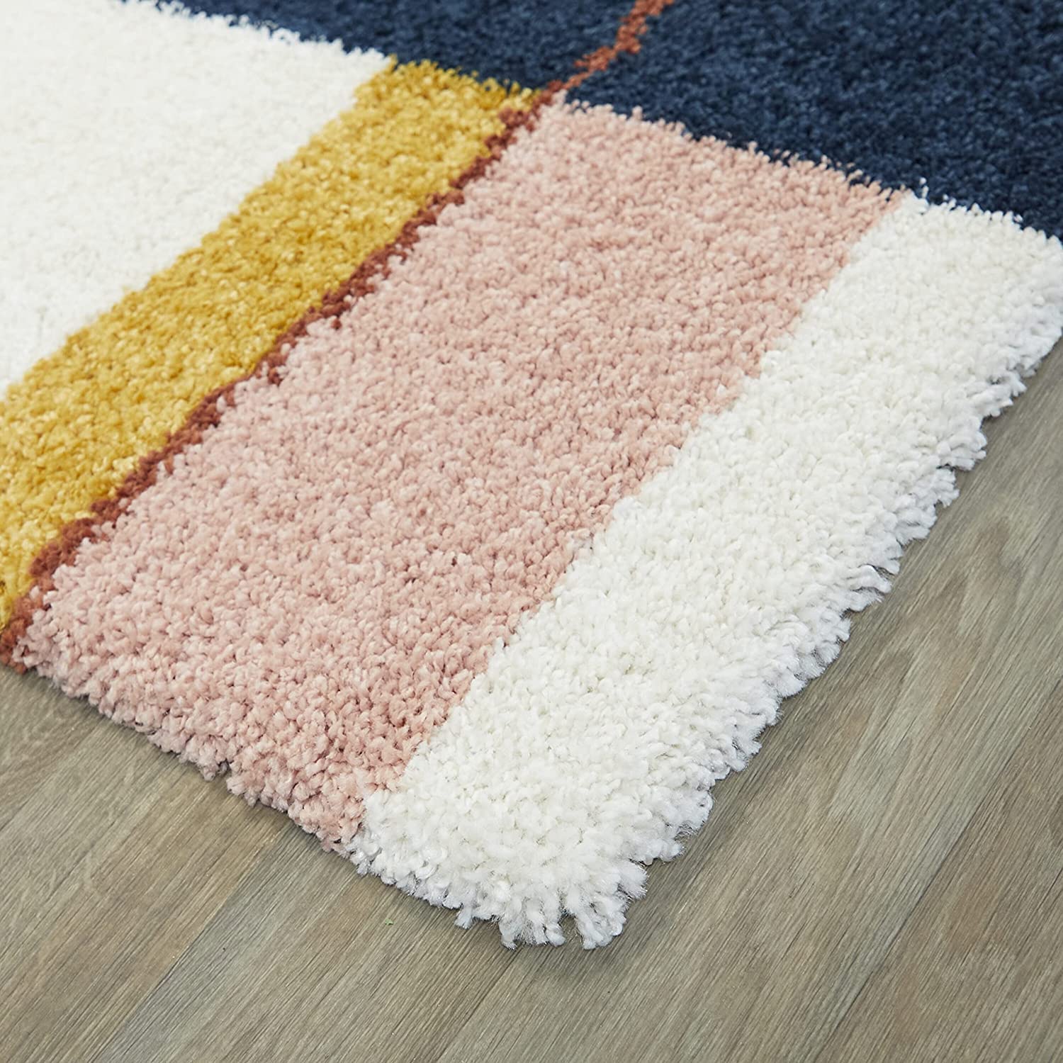 Modern Geometric Plush Area Rug - Nestern