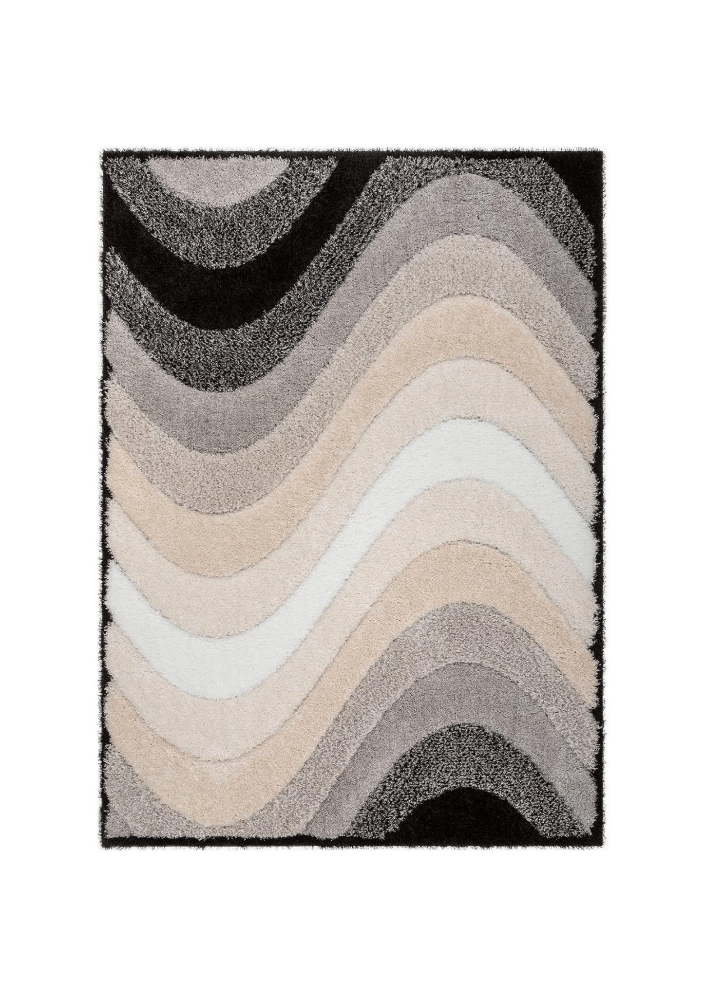 Modern Waves Geometric Rug - Nestern