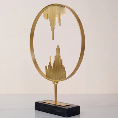 Mountain River Reflection Metal Frame Table Top Showpiece - Nestern