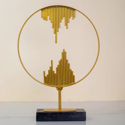 Mountain River Reflection Metal Frame Table Top Showpiece - Nestern