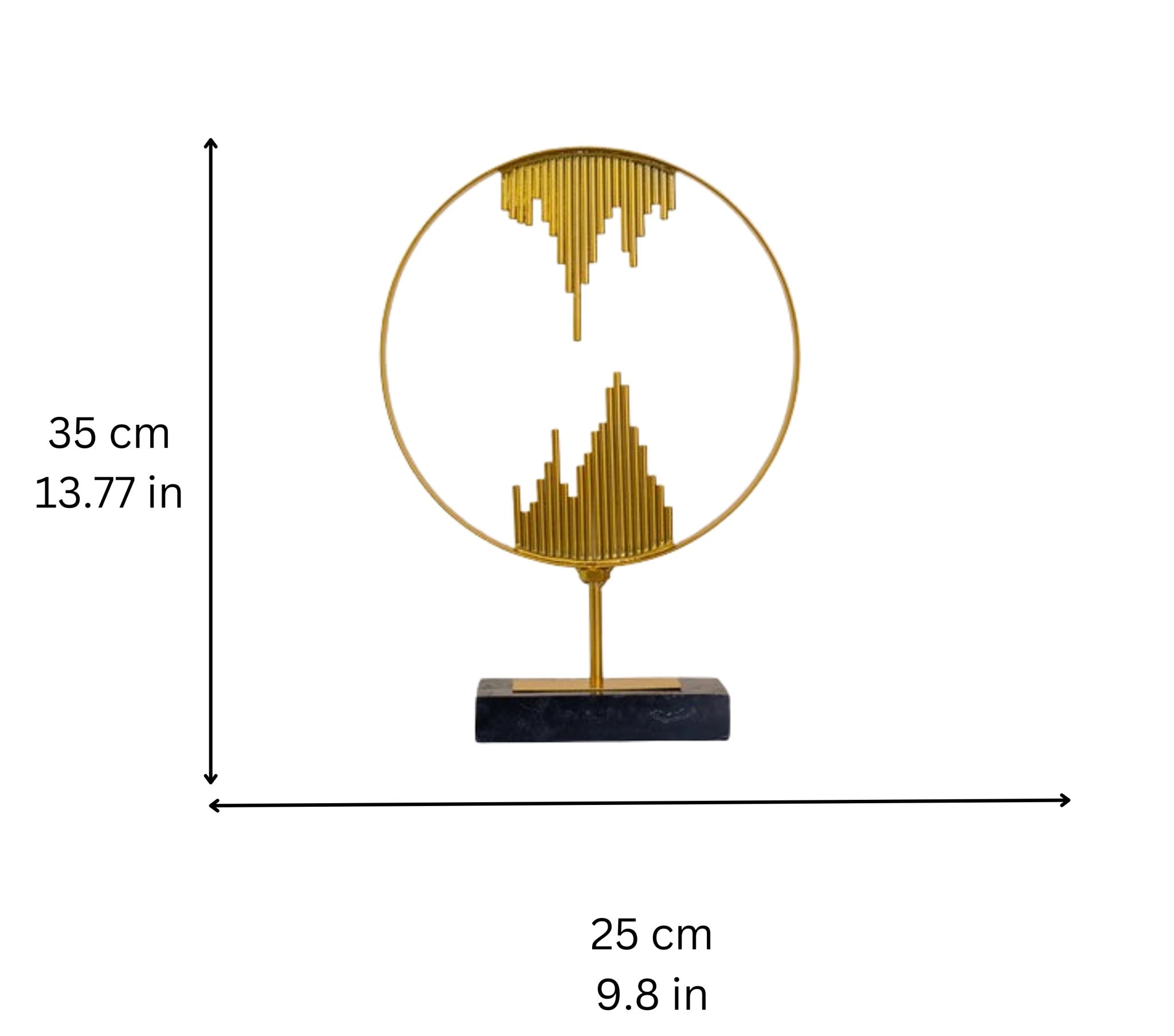 Mountain River Reflection Metal Frame Table Top Showpiece - Nestern