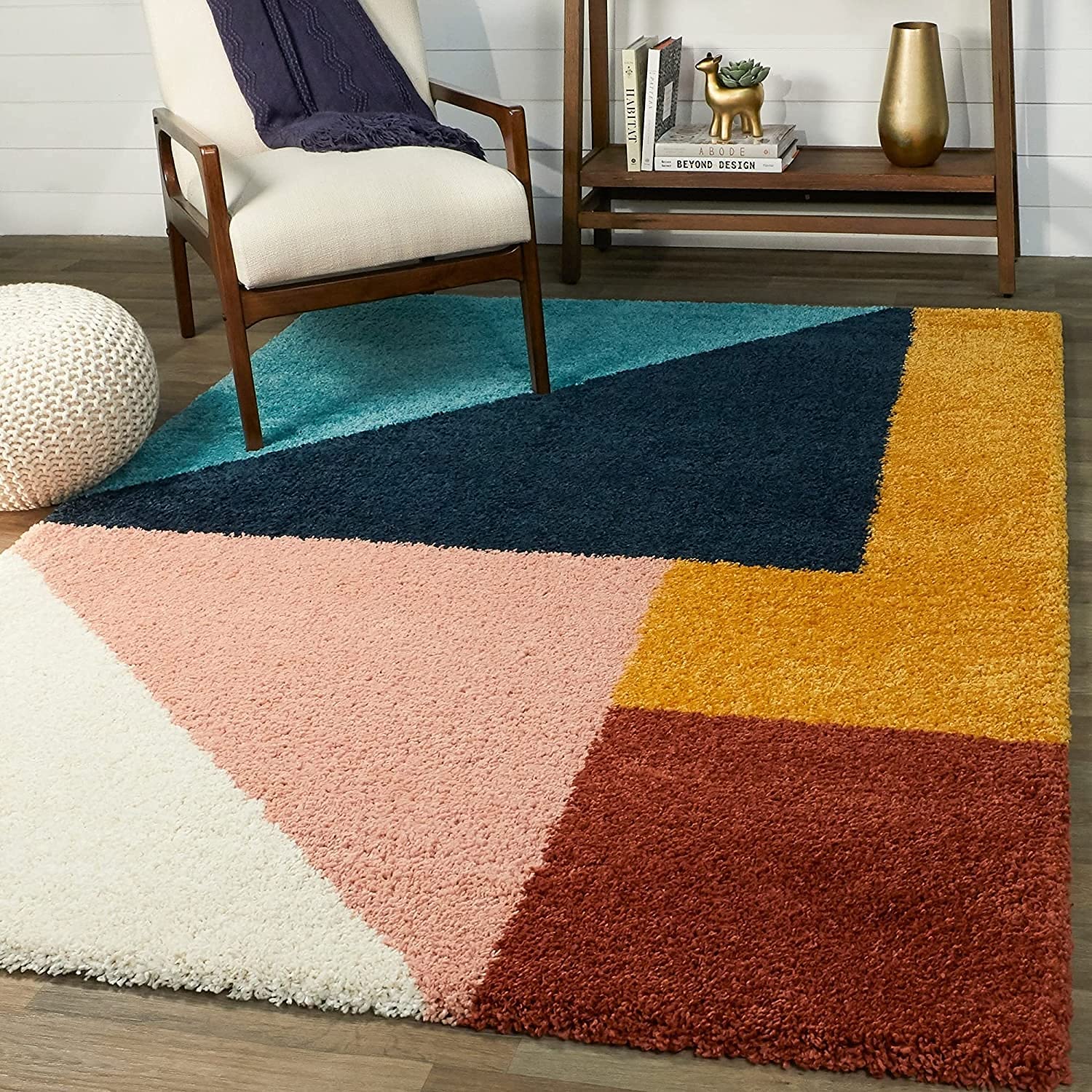 Multicolor Modern Geometric Rug - Nestern