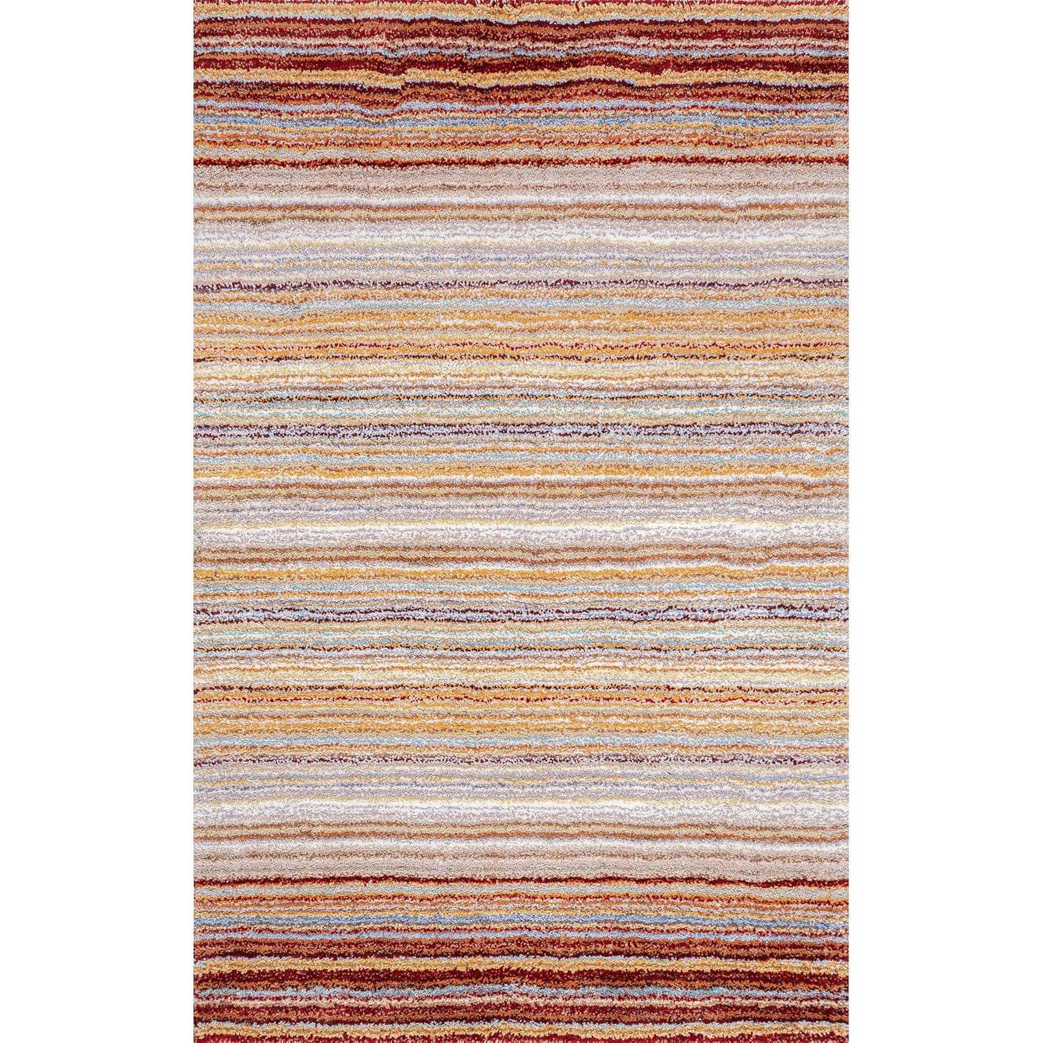 Multicolor Striped Area Rug - Nestern