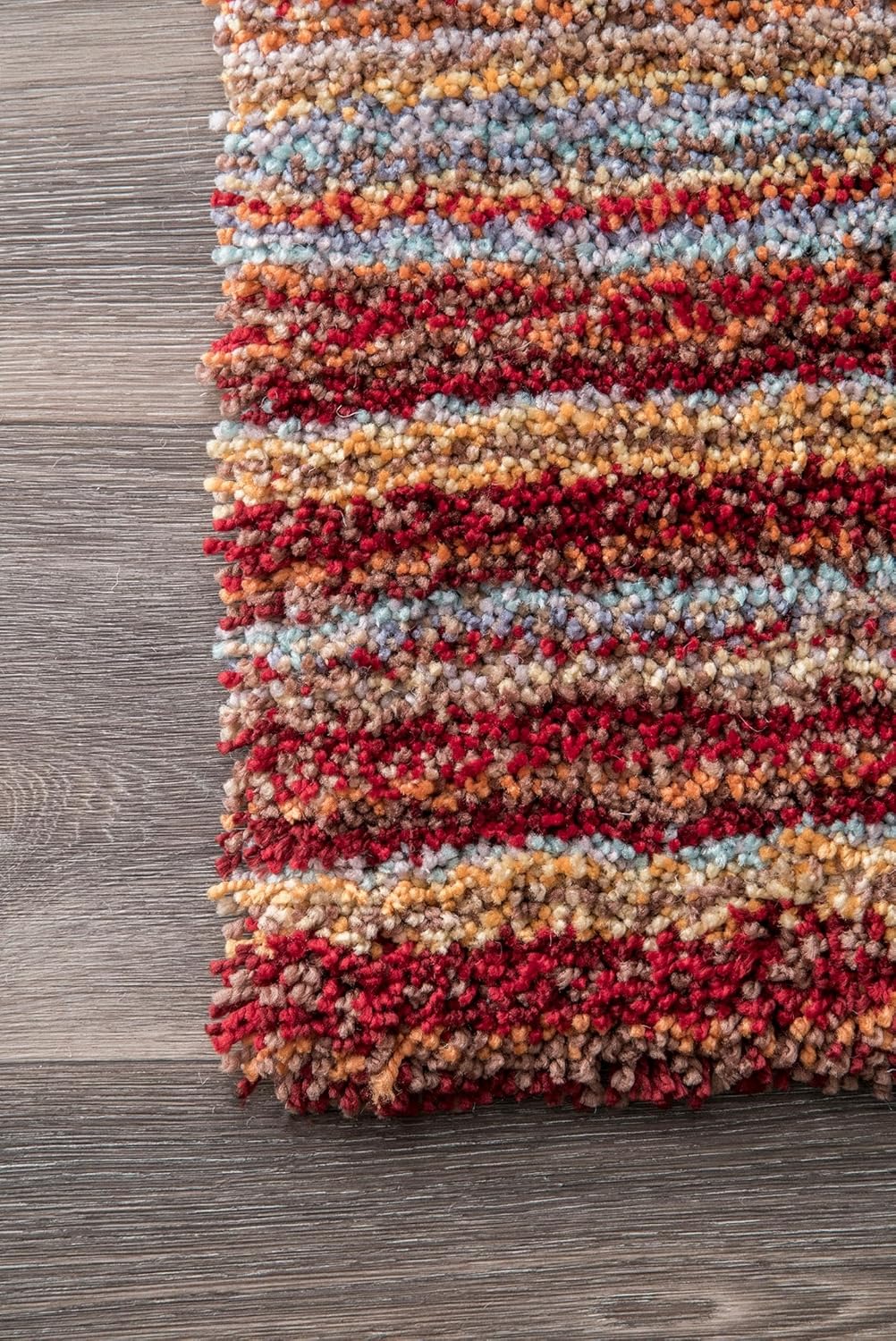 Multicolor Striped Area Rug - Nestern
