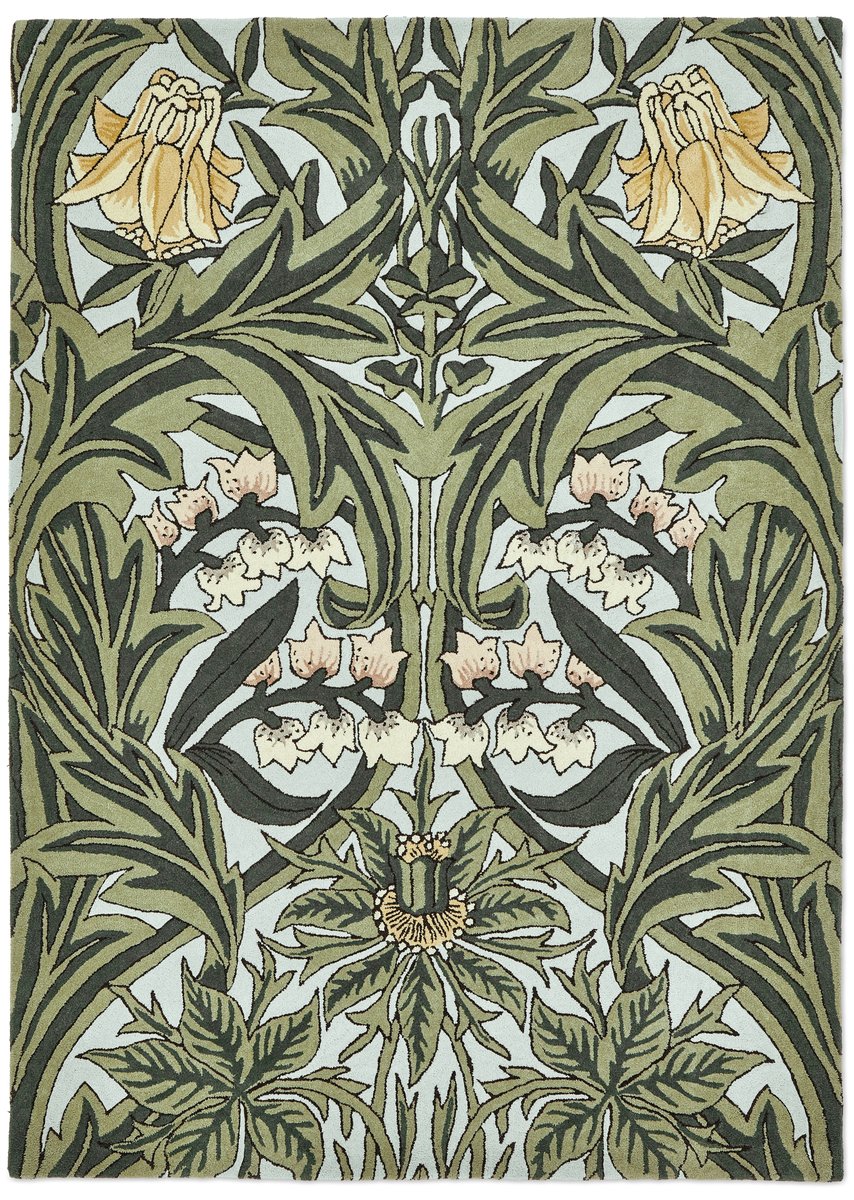 Nature-Inspired Floral Area Rug - Switzerland Wool Collections - Custom Sizes - Nestern