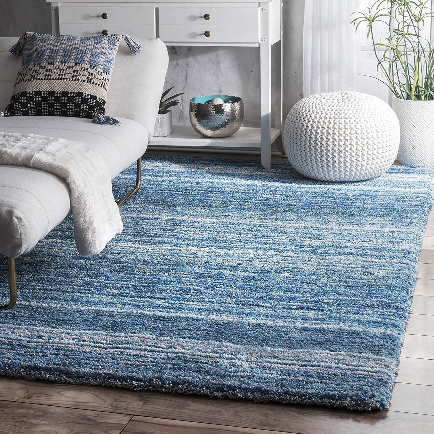 Ombre Blue Area Rug - Nestern