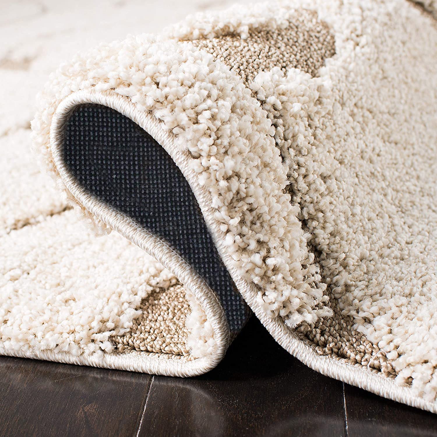 Ornate Beige Swirl Area Rug - Nestern