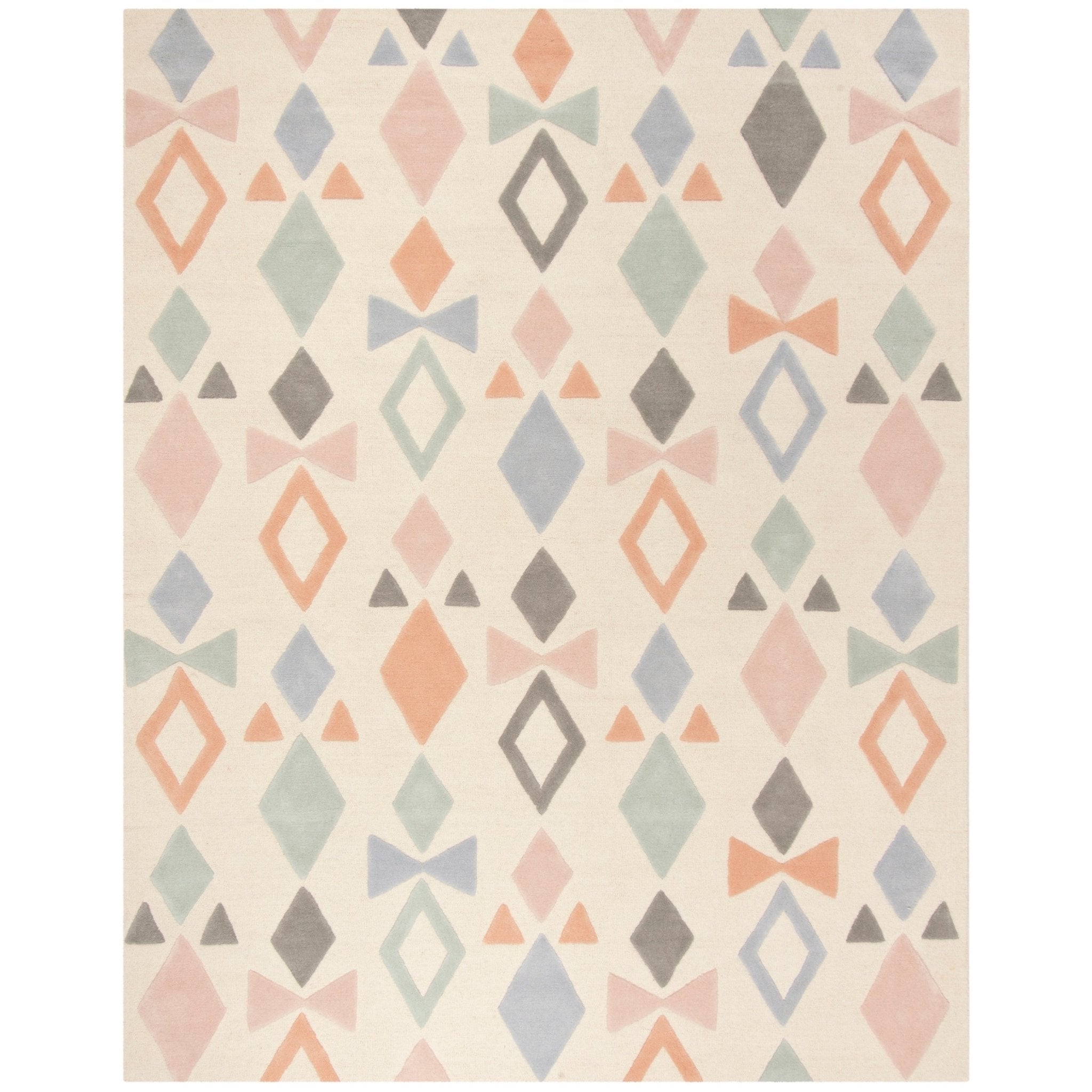 Pastel Geometric Elegance Plush Area Rug - Nestern