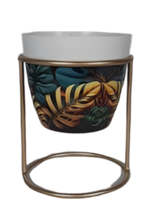 Chic Planter with Gold Stand – Stylish Home Accent