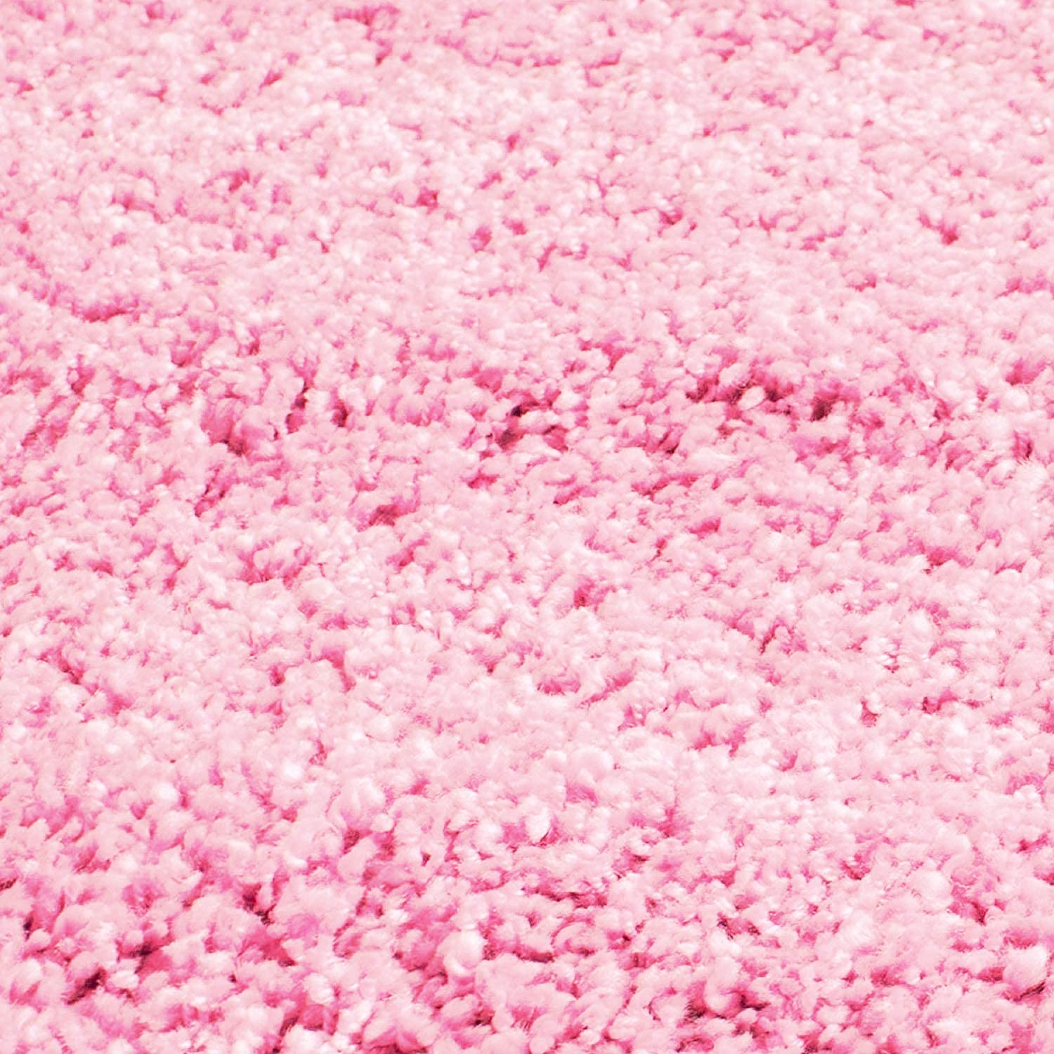 Pink Fluffy Round Rug - Nestern