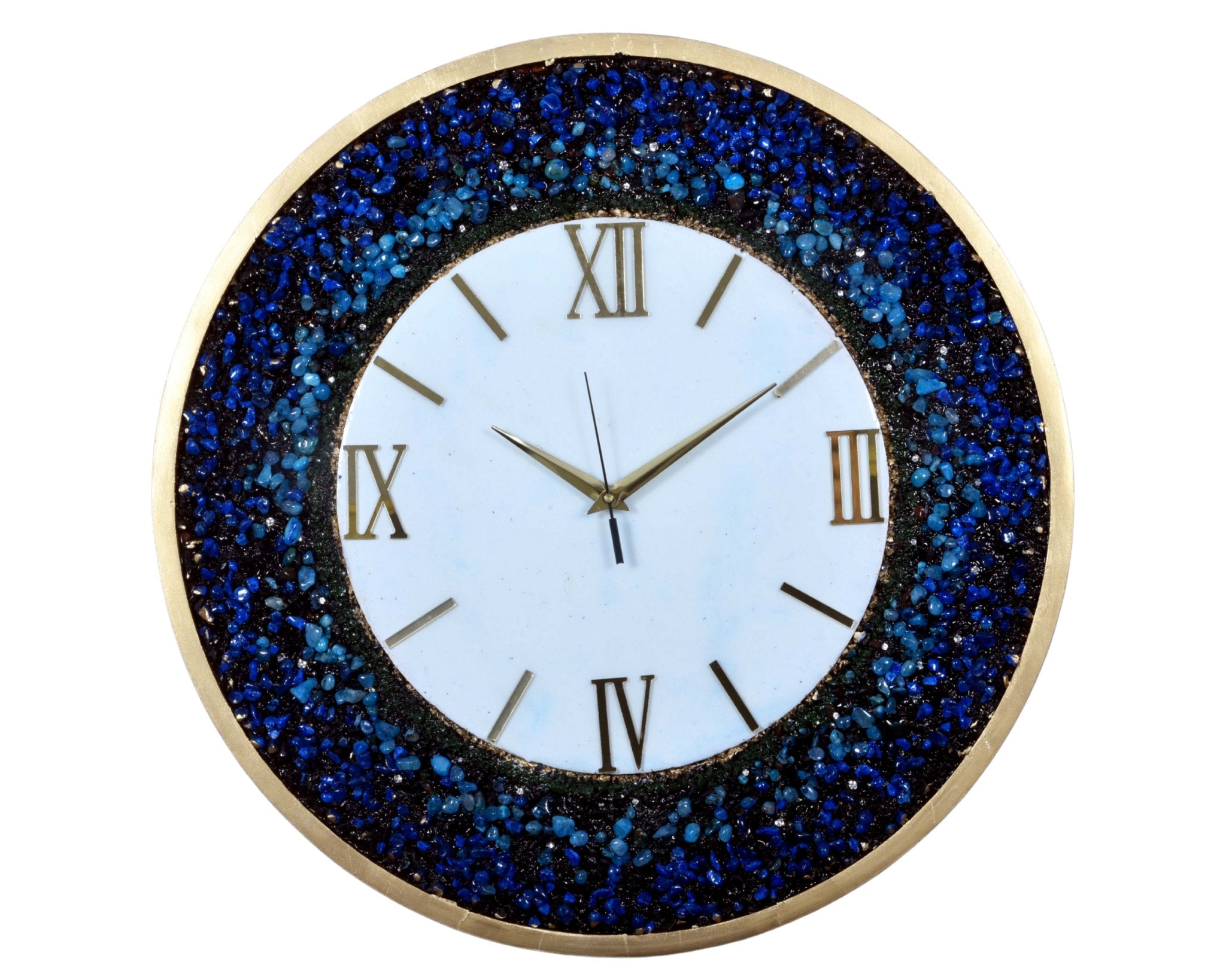 Premium Blue Agate Wall Clock – Stunning Design for Luxurious Home Décor - Nestern