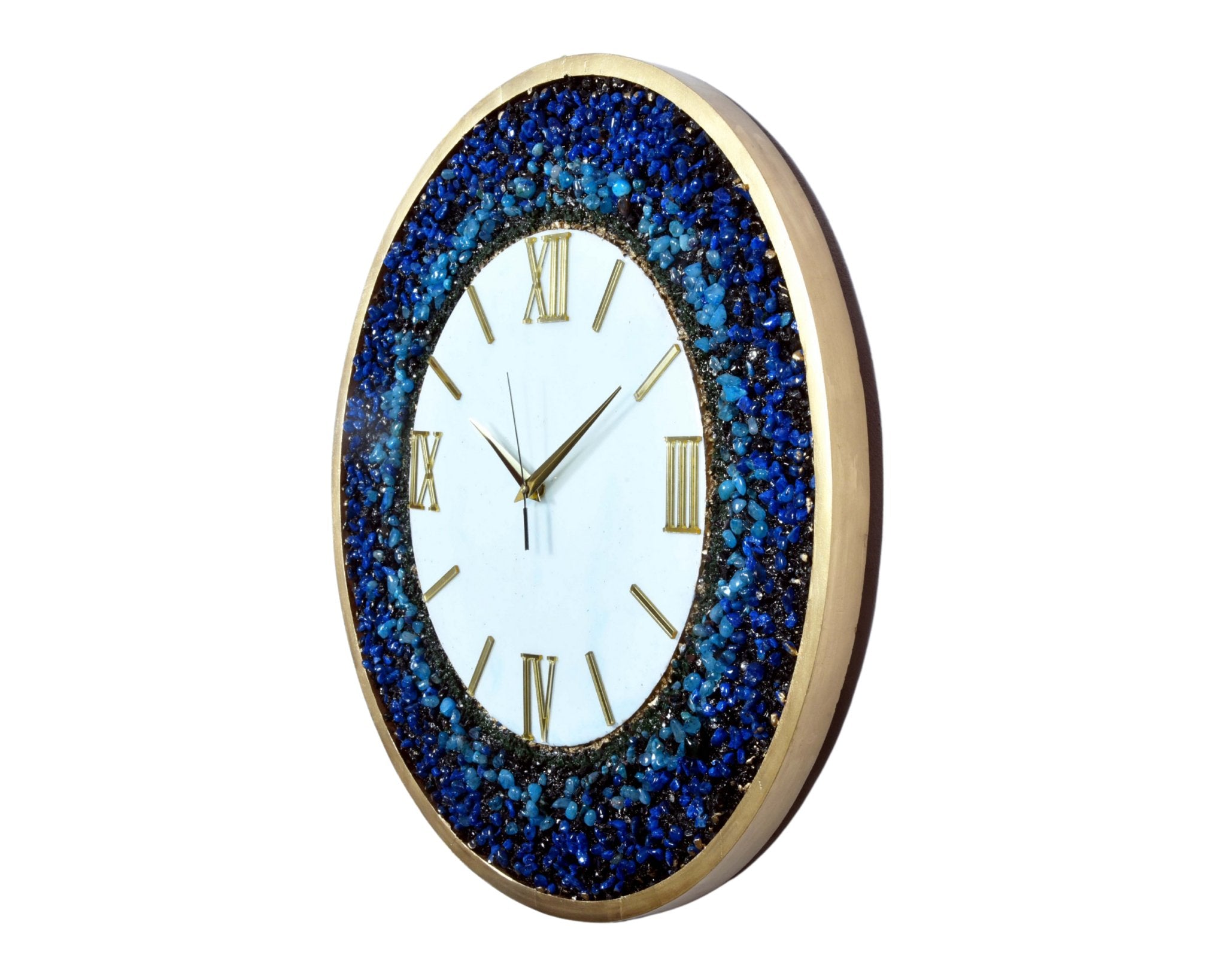 Premium Blue Agate Wall Clock – Stunning Design for Luxurious Home Décor - Nestern
