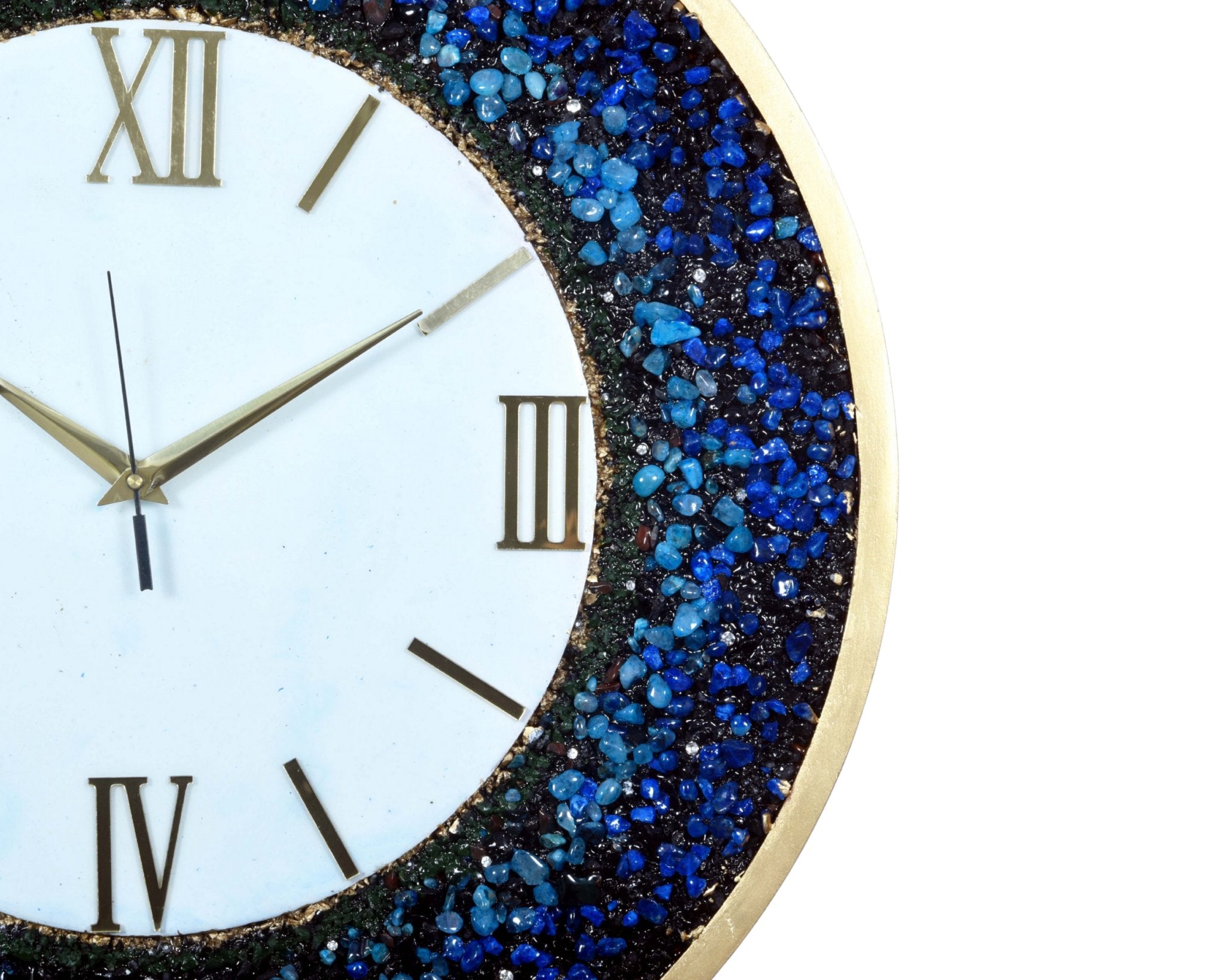 Premium Blue Agate Wall Clock – Stunning Design for Luxurious Home Décor - Nestern