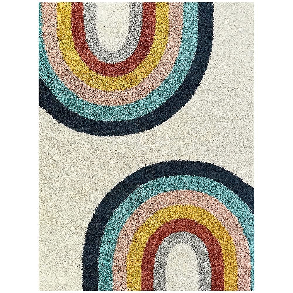 Rainbow Arc Pattern Area Rug - Nestern