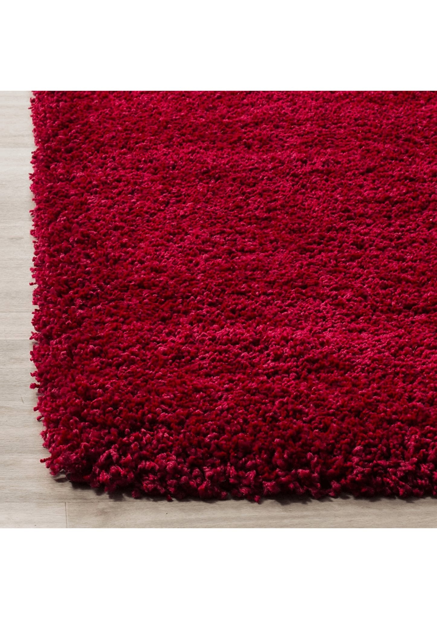 Red Plush Shaggy Rug - Nestern