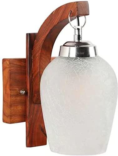 Rustic Wooden Bracket Wall Lamp - Nestern
