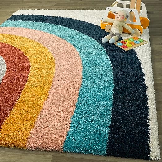 Semi-Circular Colorful Pattern Area Rug - Nestern