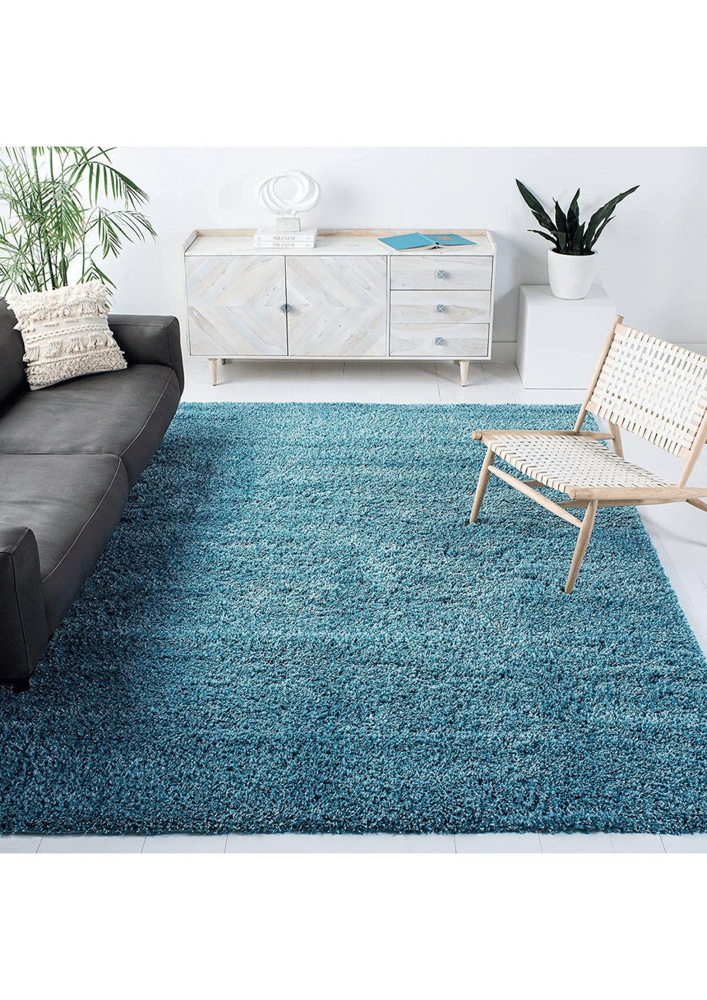 Serenity Blue Geometric Rug - Nestern