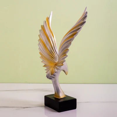 Silver Golden Eagle Spread Wings Table Decor Article - Nestern