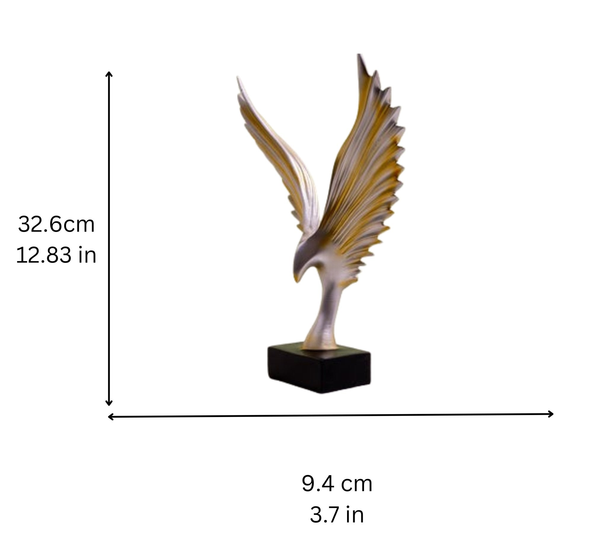 Silver Golden Eagle Spread Wings Table Decor Article - Nestern