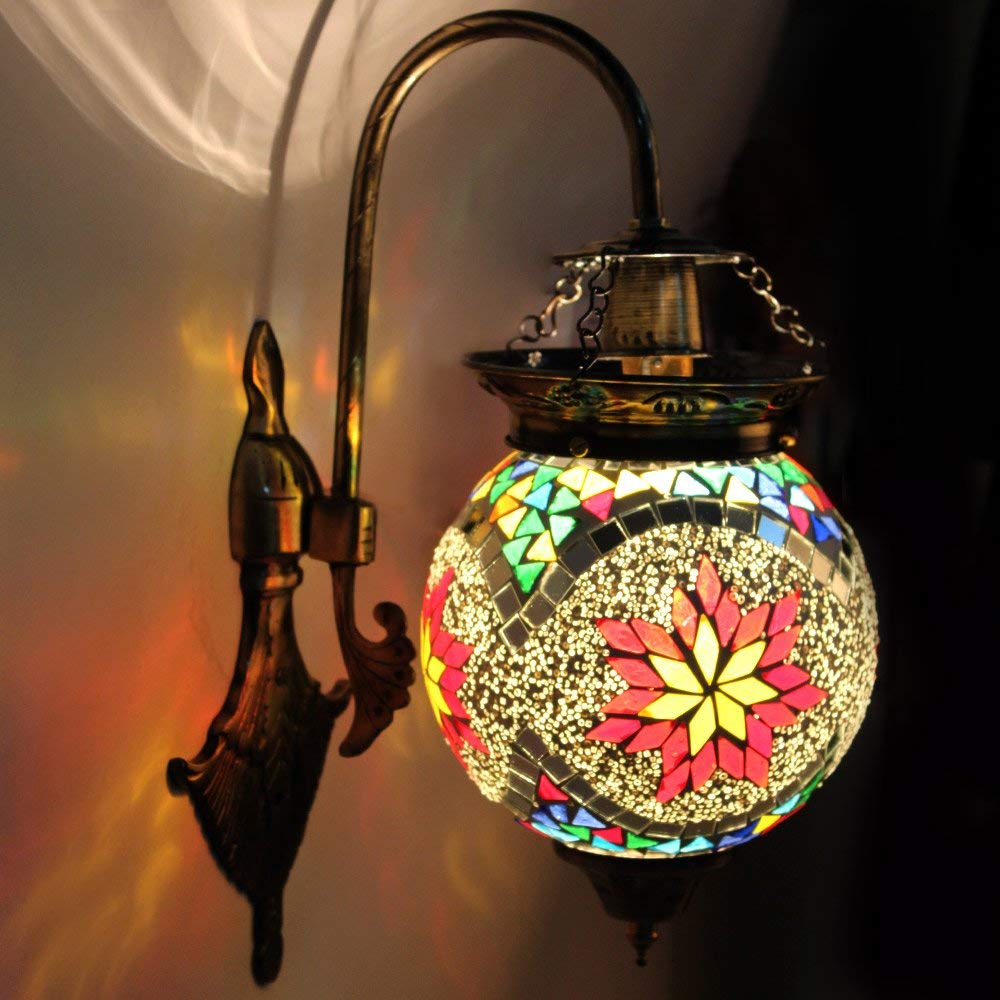 Stained Glass Ornate Wall Lamp - Nestern