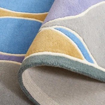Switzerland Wool Collections Abstract Wave Pattern Area Rug - Custom Sizes Available - Nestern