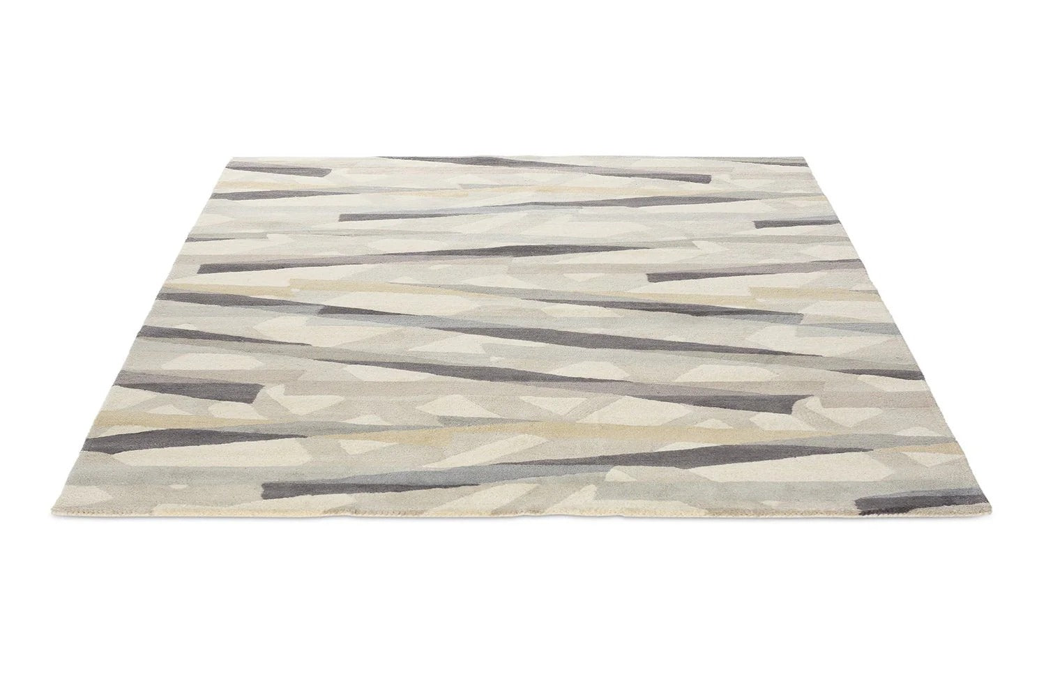 Switzerland Wool Collections Handcrafted Modern Abstract Area Rug - Available in Blue and Gray - Nestern