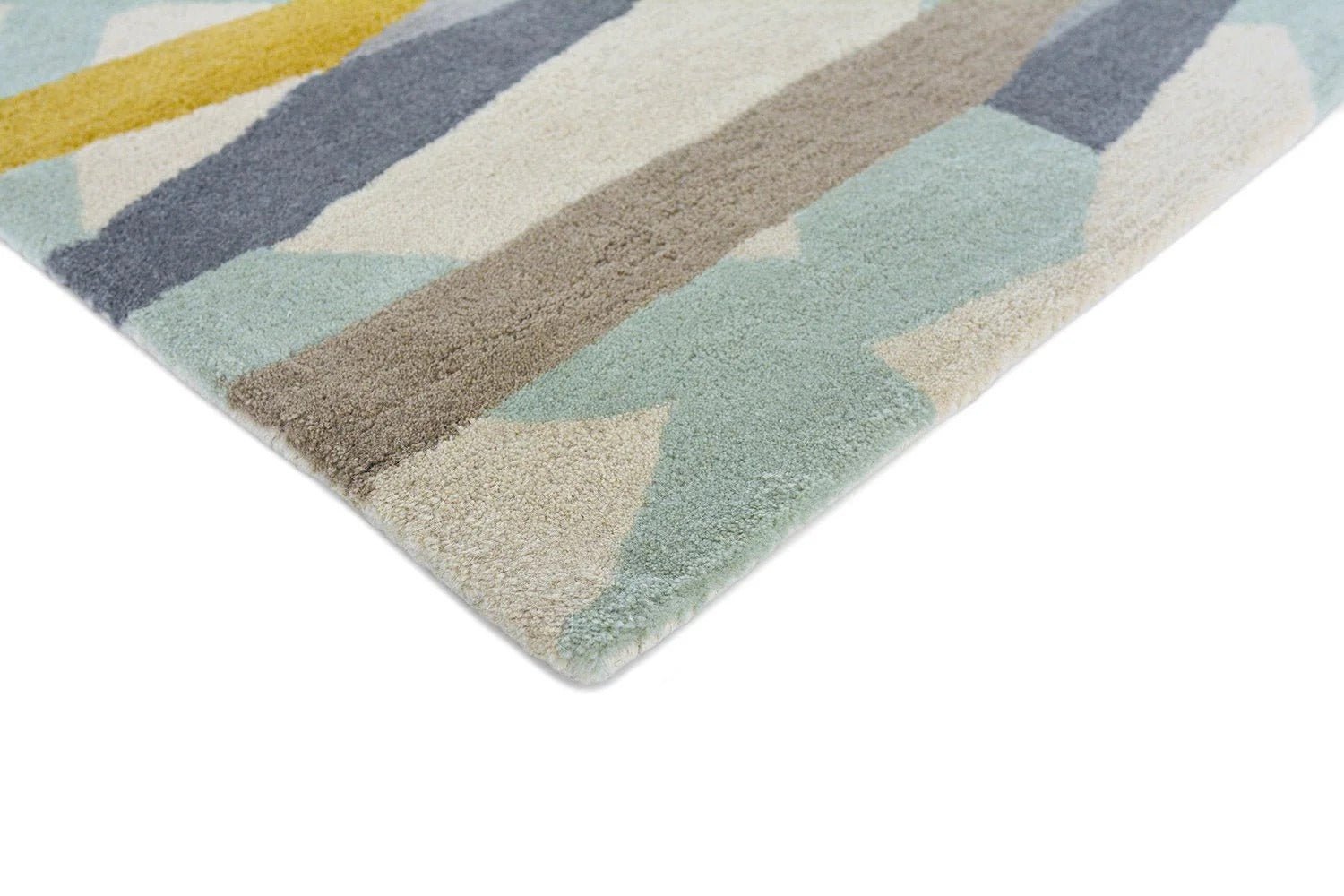 Switzerland Wool Collections Handcrafted Modern Abstract Area Rug - Available in Blue and Gray - Nestern