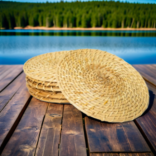 Stylish Round Woven Pot Stands