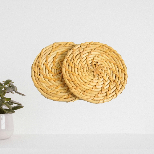 Stylish Round Woven Pot Stands