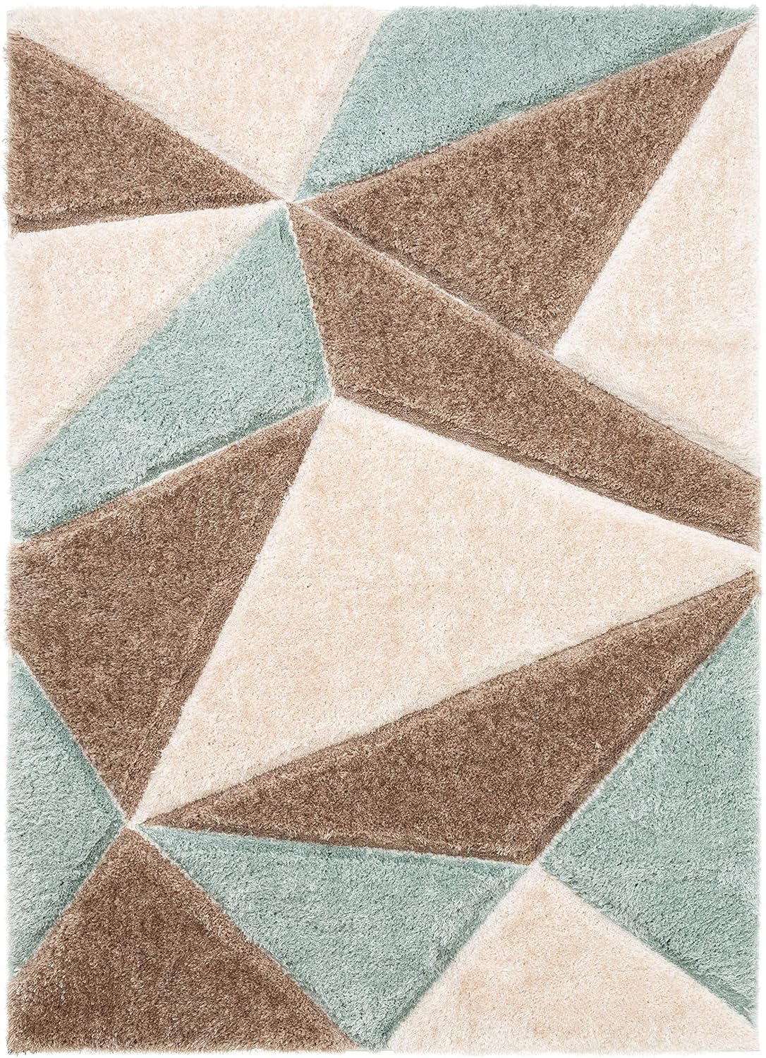 Tri-Tone Geometric Harmony Rug - Nestern