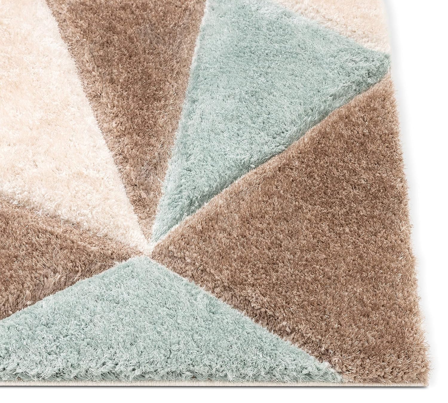 Tri-Tone Geometric Harmony Rug - Nestern