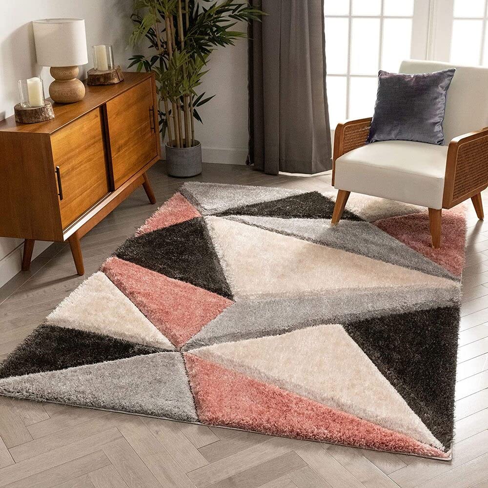 Triangles Geometric Area Rug - Nestern