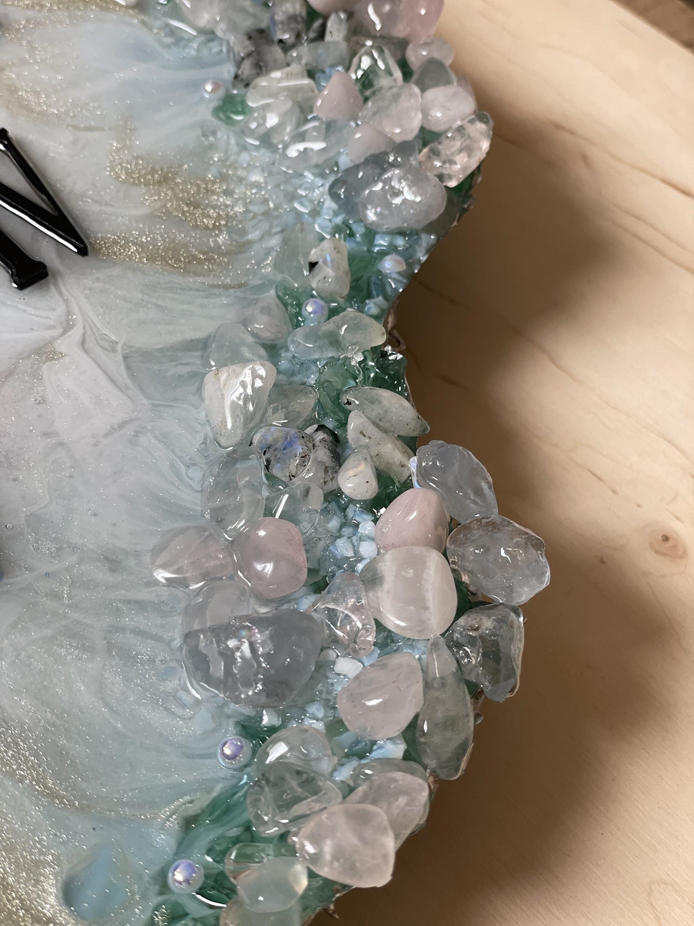 Unique Geode-Inspired Wall Clock with Crystal Accents and Unique Design - Nestern