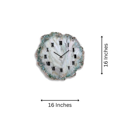 Unique Geode-Inspired Wall Clock with Crystal Accents and Unique Design - Nestern