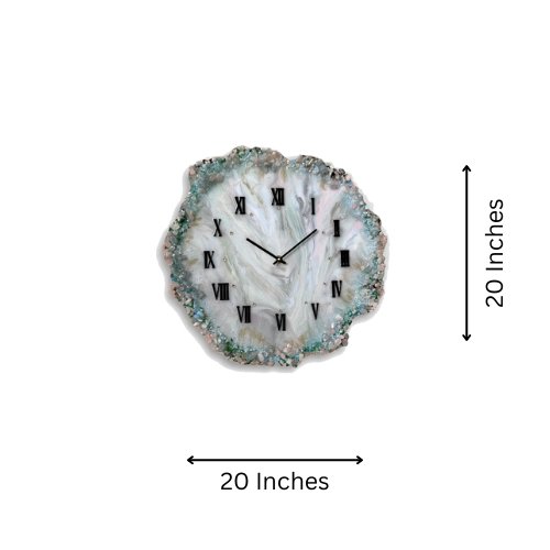 Unique Geode-Inspired Wall Clock with Crystal Accents and Unique Design - Nestern