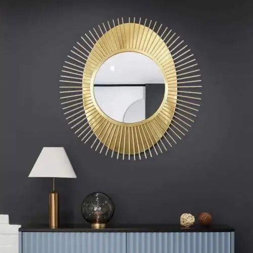 Unique Metal Wall Mirror Seamlessly Blends Style and Functionality