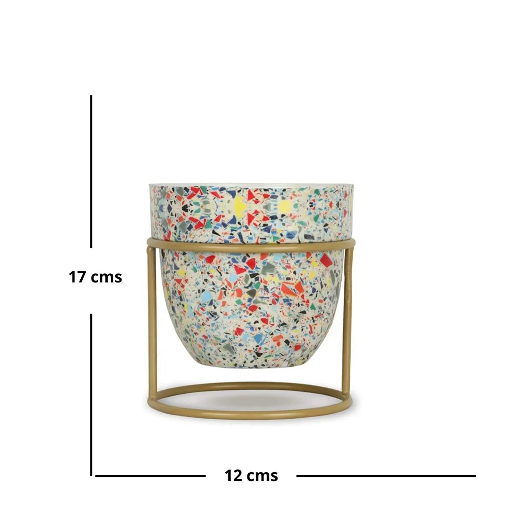 Chic Planter with Gold Stand – Stylish Home Accent