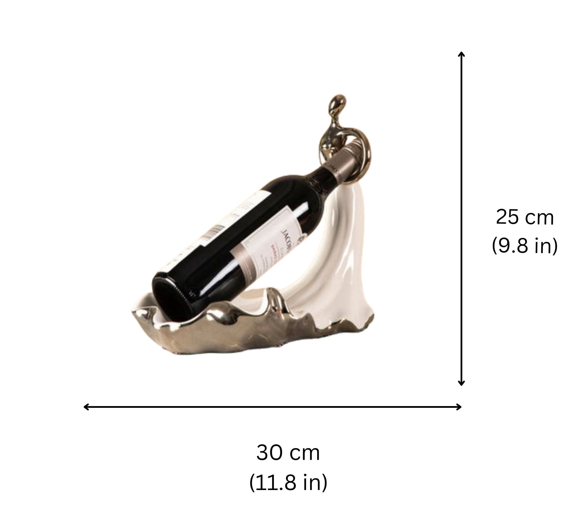 Wine Bottle Holder with elegant lady figurine - Nestern