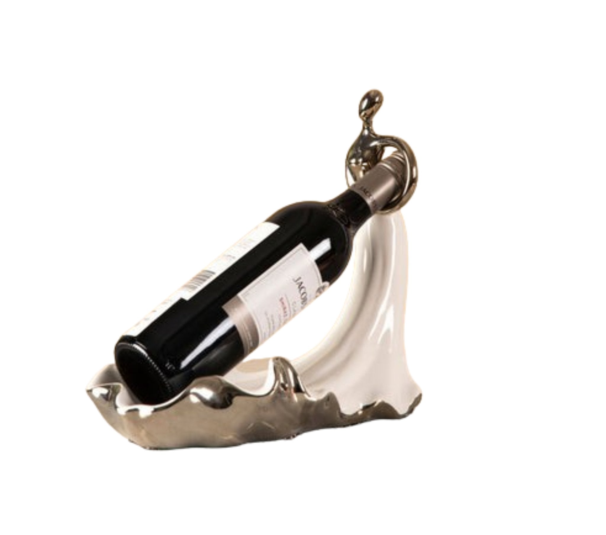 Wine Bottle Holder with elegant lady figurine - Nestern