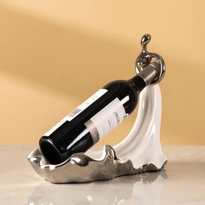 Wine Bottle Holder with elegant lady figurine - Nestern