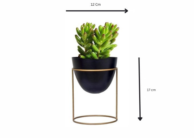 Modern Minimalist Metal Plant Stand with Planter