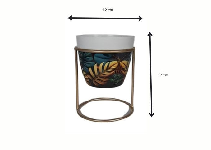 Chic Planter with Gold Stand – Stylish Home Accent